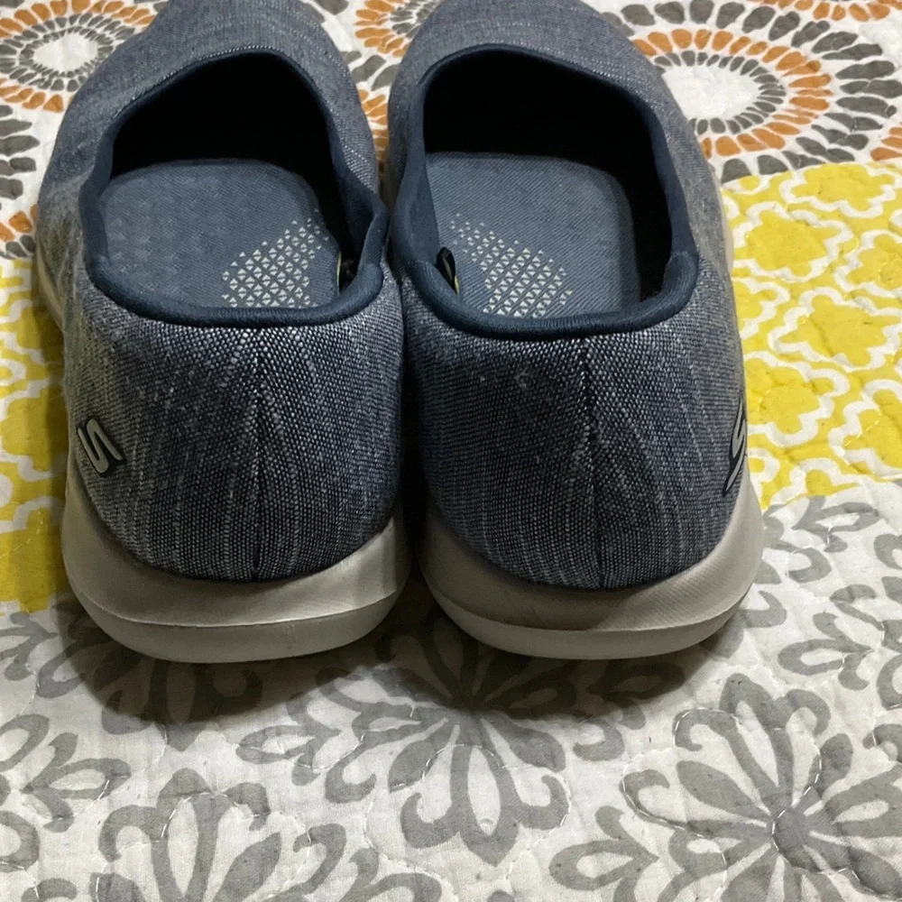 Skechers Women's Denim Blue Slip-On Ballet Flats